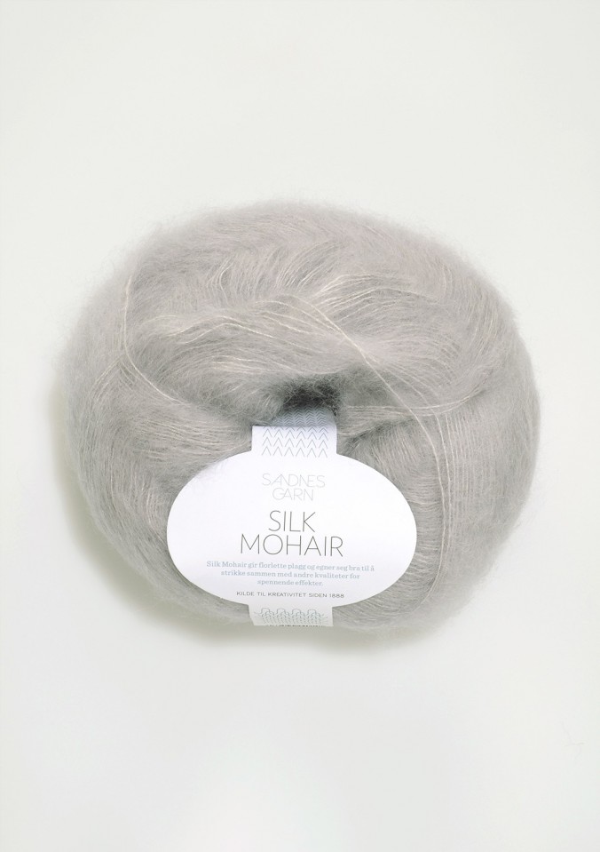 Пряжа Silk Mohair цвет 1032, Светло - серый 