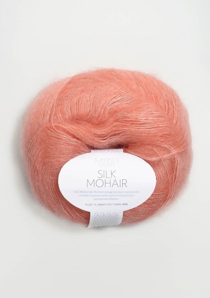 Пряжа Silk Mohair цвет 4217, Коралл 