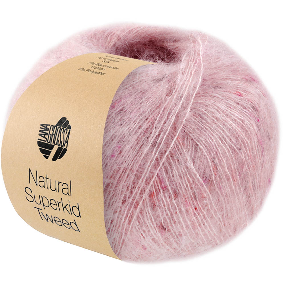 Пряжа Natural Superkid Tweed цвет 629, Розовый