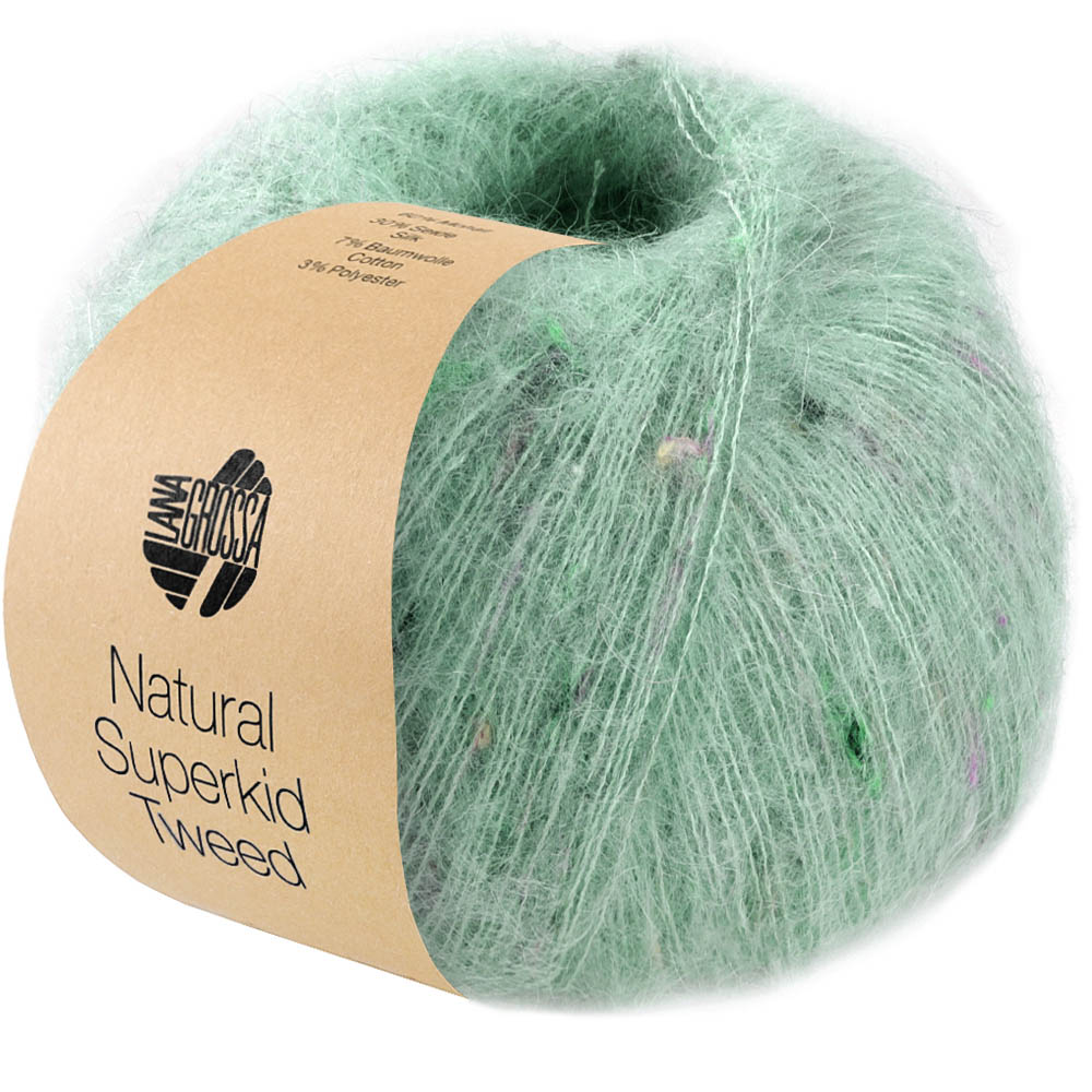 Пряжа Natural Superkid Tweed цвет 632, Мята