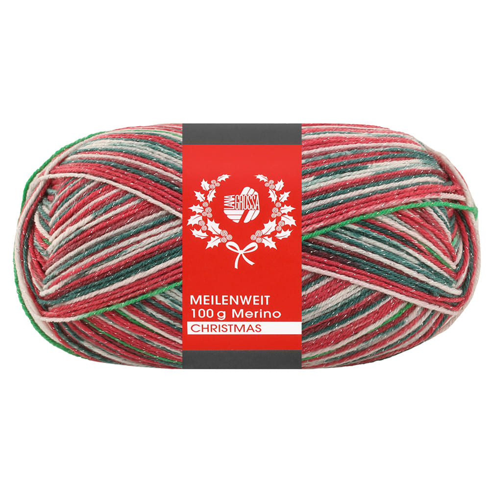 Пряжа Meilenweit 100g Merino Christmas Lurex 