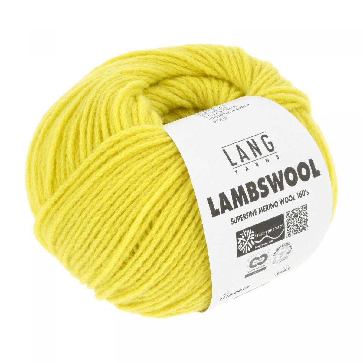 Пряжа Lang Yarns Lambswool цвет 0014, Лимонный