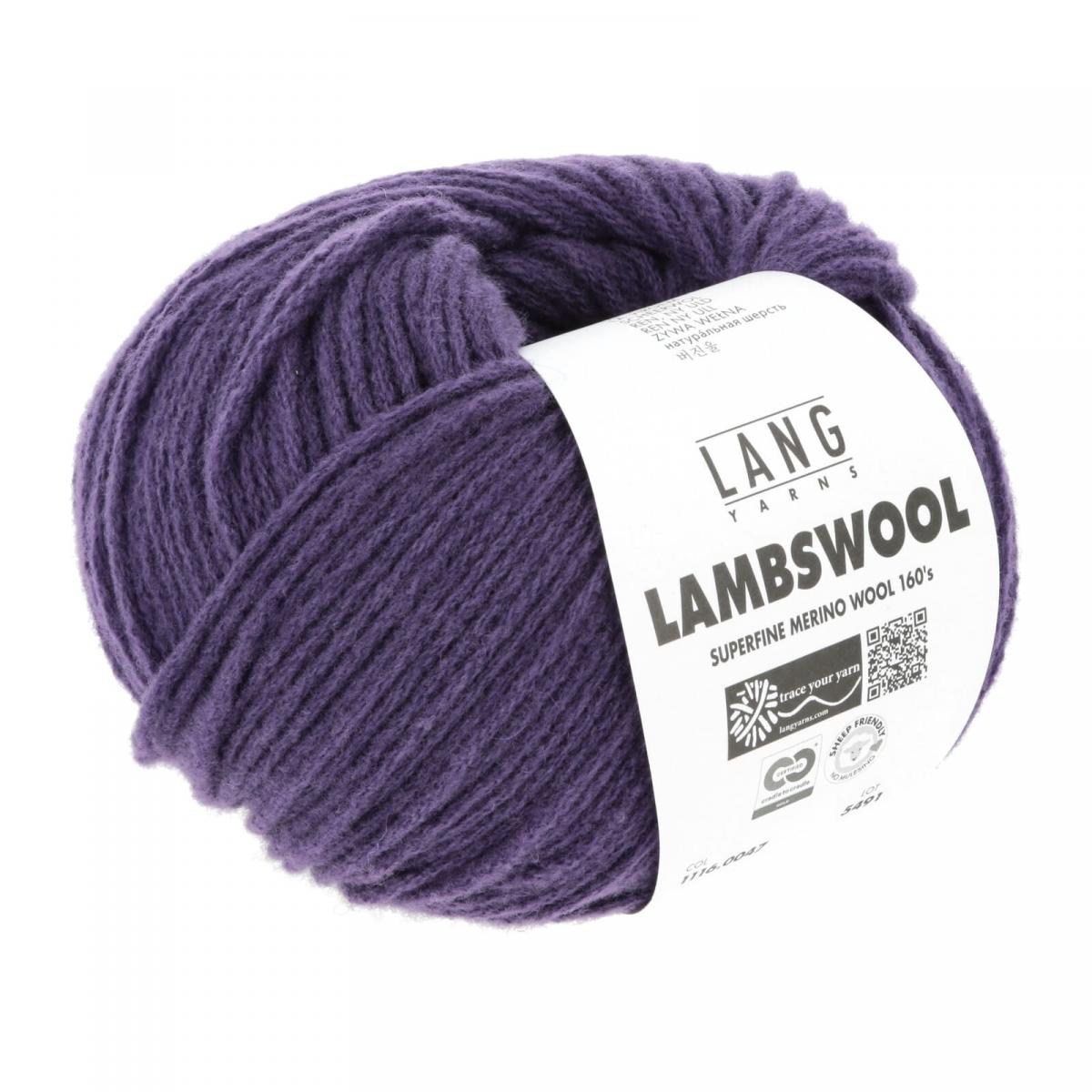 Пряжа Lang Yarns Lambswool цвет 0047, Фиолетовый