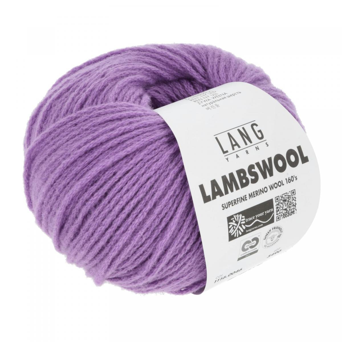Пряжа Lang Yarns Lambswool цвет 0046, Фиалка