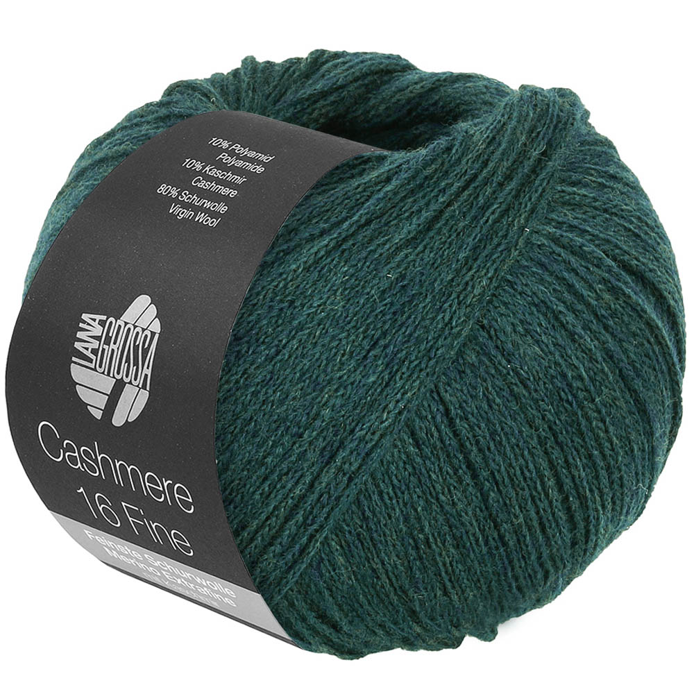 Пряжа Cashmere 16 Fine цвет 066, Зеленое озеро