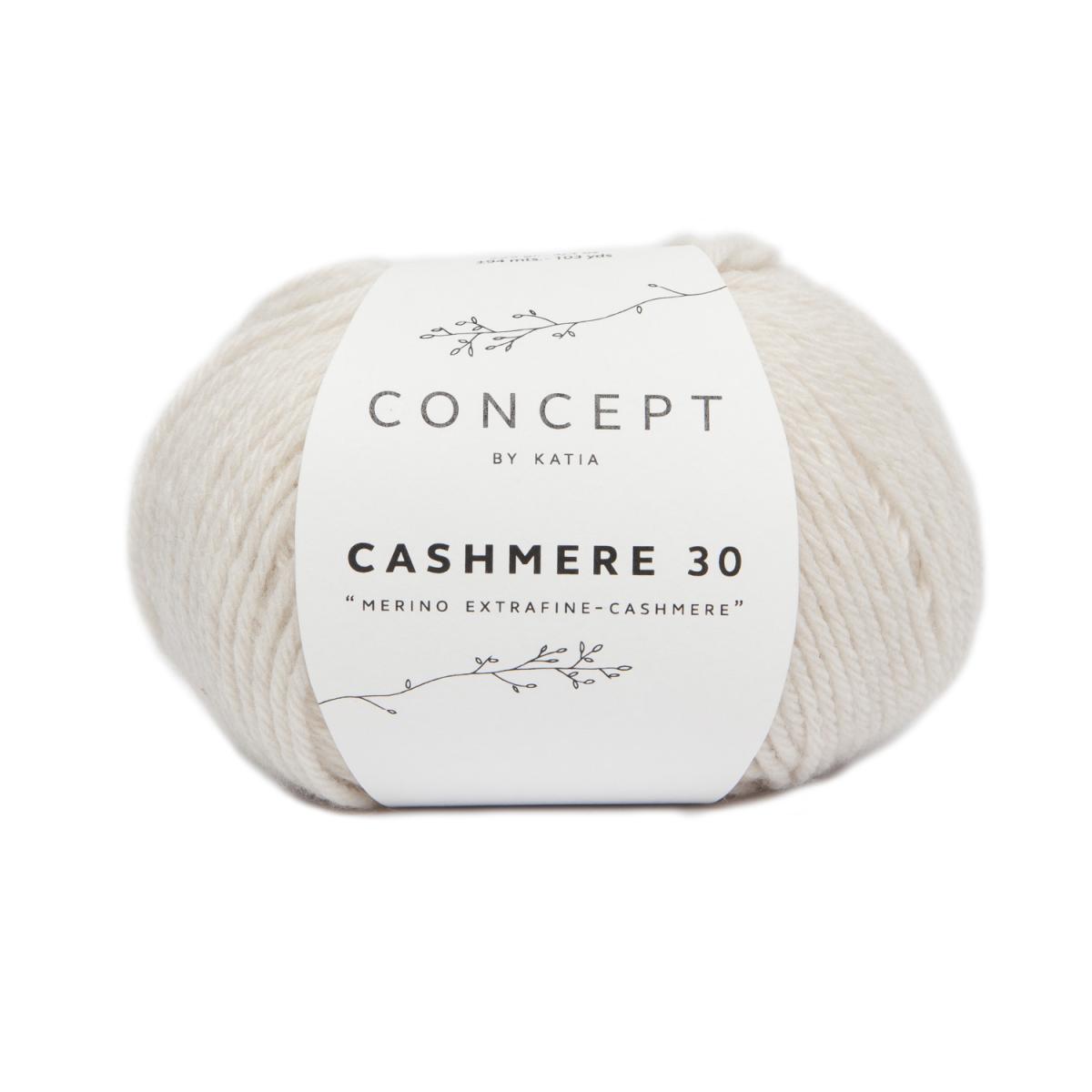 Пряжа Katia Cashmere 30   | 25 г / 94 м | 70% мериносовая шерсть, 30% кашемир