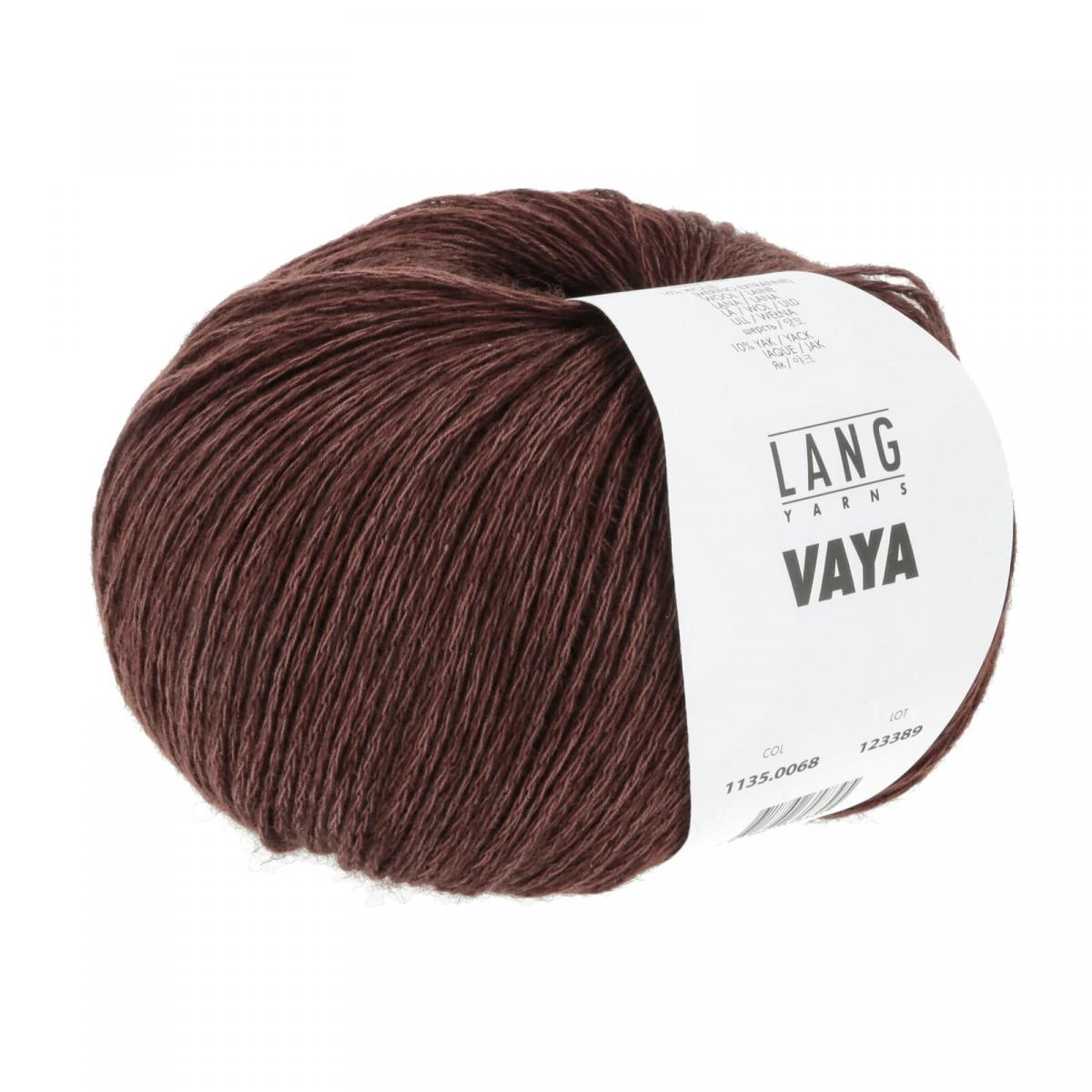 Пряжа Lang Yarns Vaya цвет 0068, Коричнево - бордовый