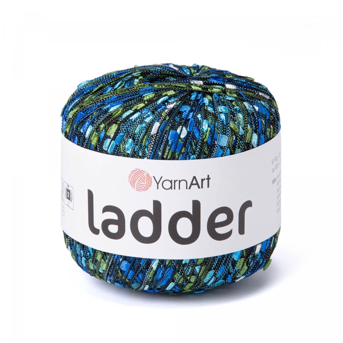 Пряжа Ladder от YarnArt цвет 7805, Синий / голубой / бирюзовый / нежно-зеленый
