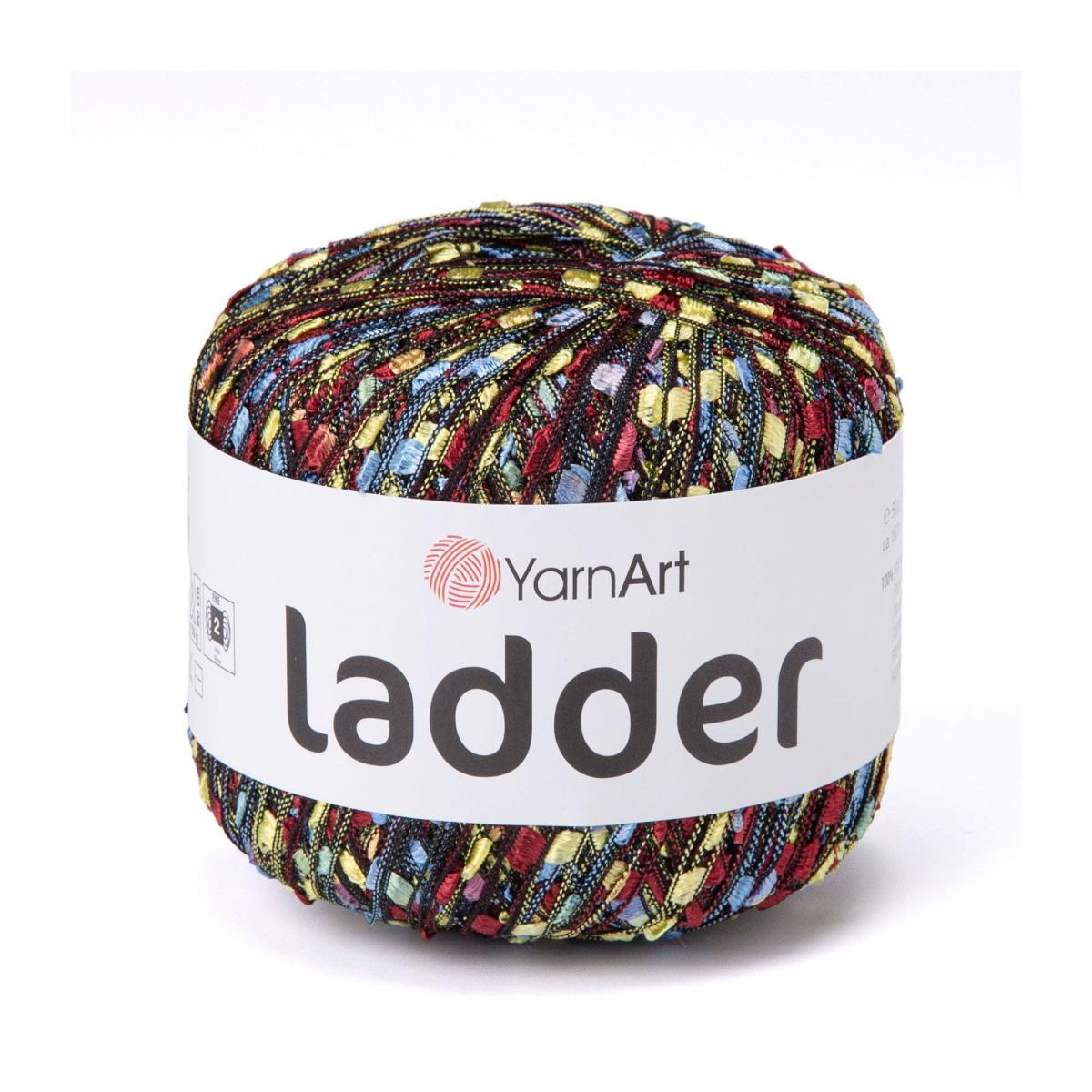 Пряжа Ladder от YarnArt цвет 7810, Красный / желтый / голубой