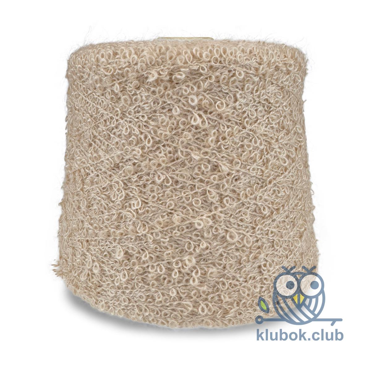 Пряжа в бобинах Profilo Букле (Boucle) 02, Beige, Бежевый | буклированная пряжа насыщенных оттенков