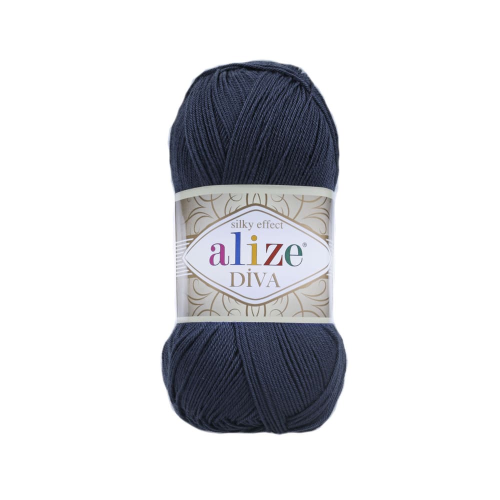 Пряжа Alize Diva цвет 361, Темно - синий