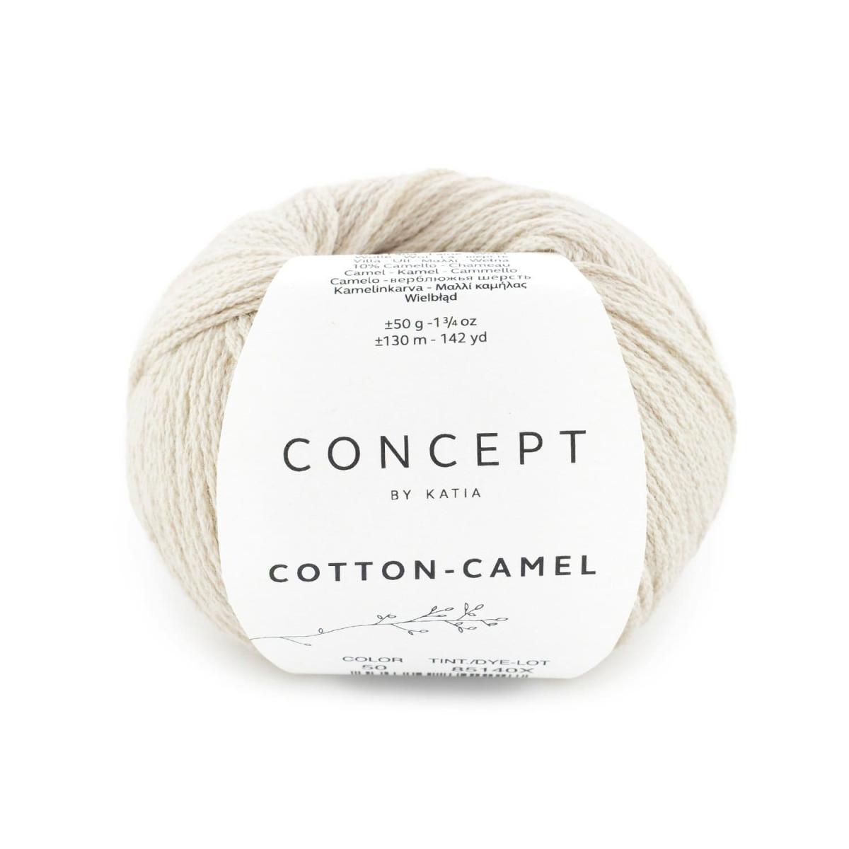  Моток пряжи Katia Cotton-Camel , 50 г / 130 м, состав хлопок, шерсть и верблюжья шерсть