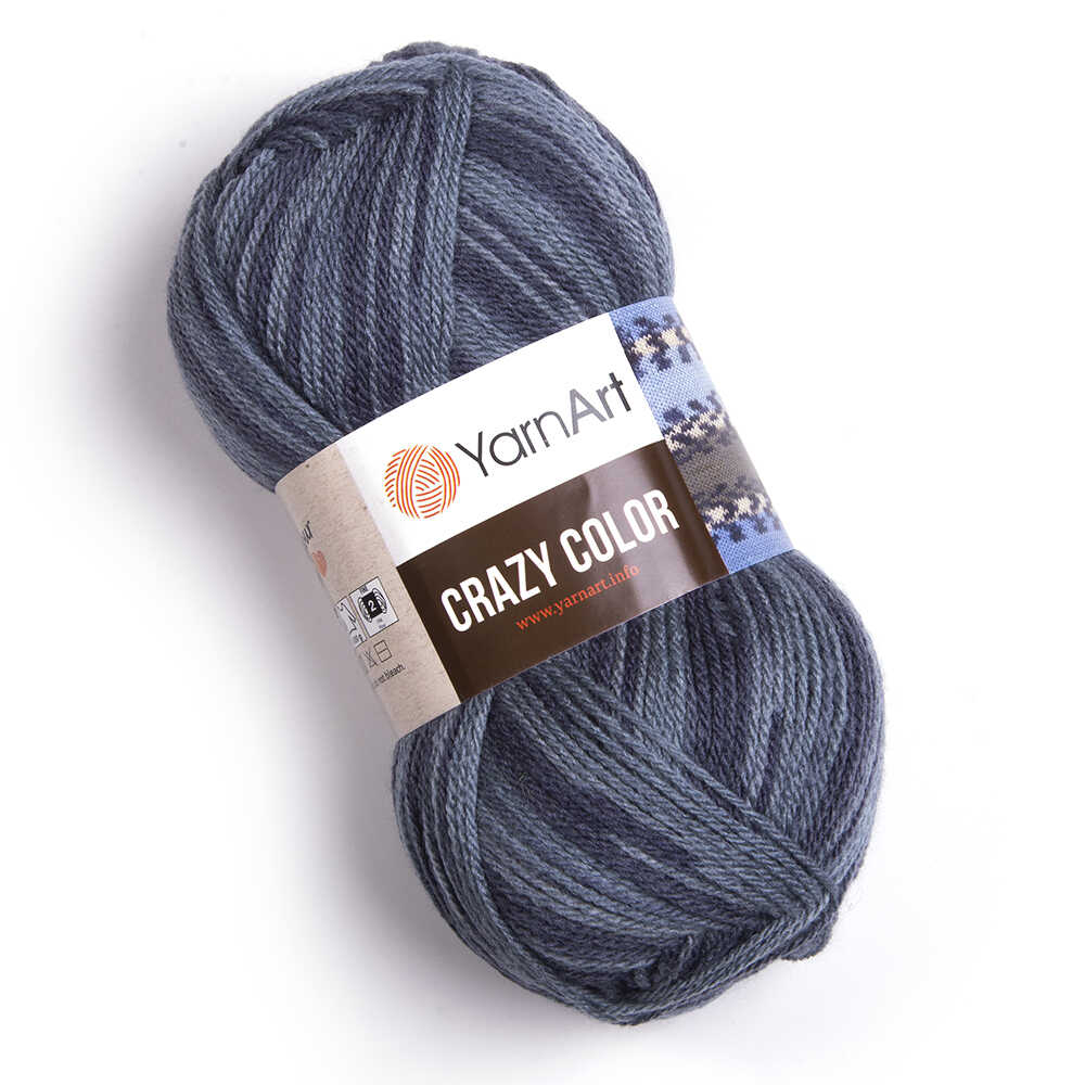 Пряжа Crazy Color от YarnArt цвет 652, Серый