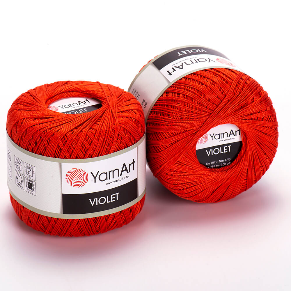 Пряжа Violet от YarnArt цвет 5535, Ярко - оранжевый