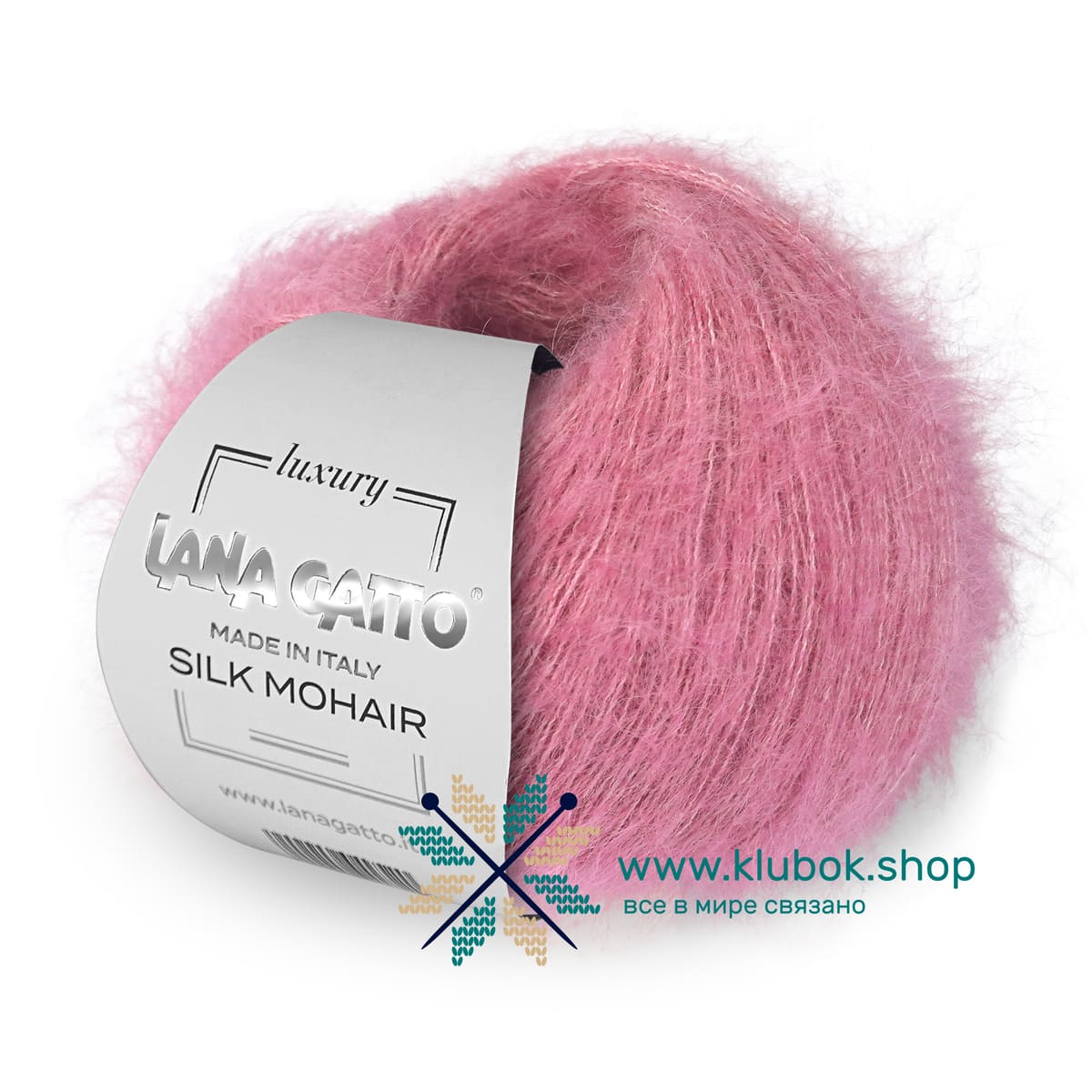 Пряжа Lana Gatto Silk Mohair цвет 7259, Роза