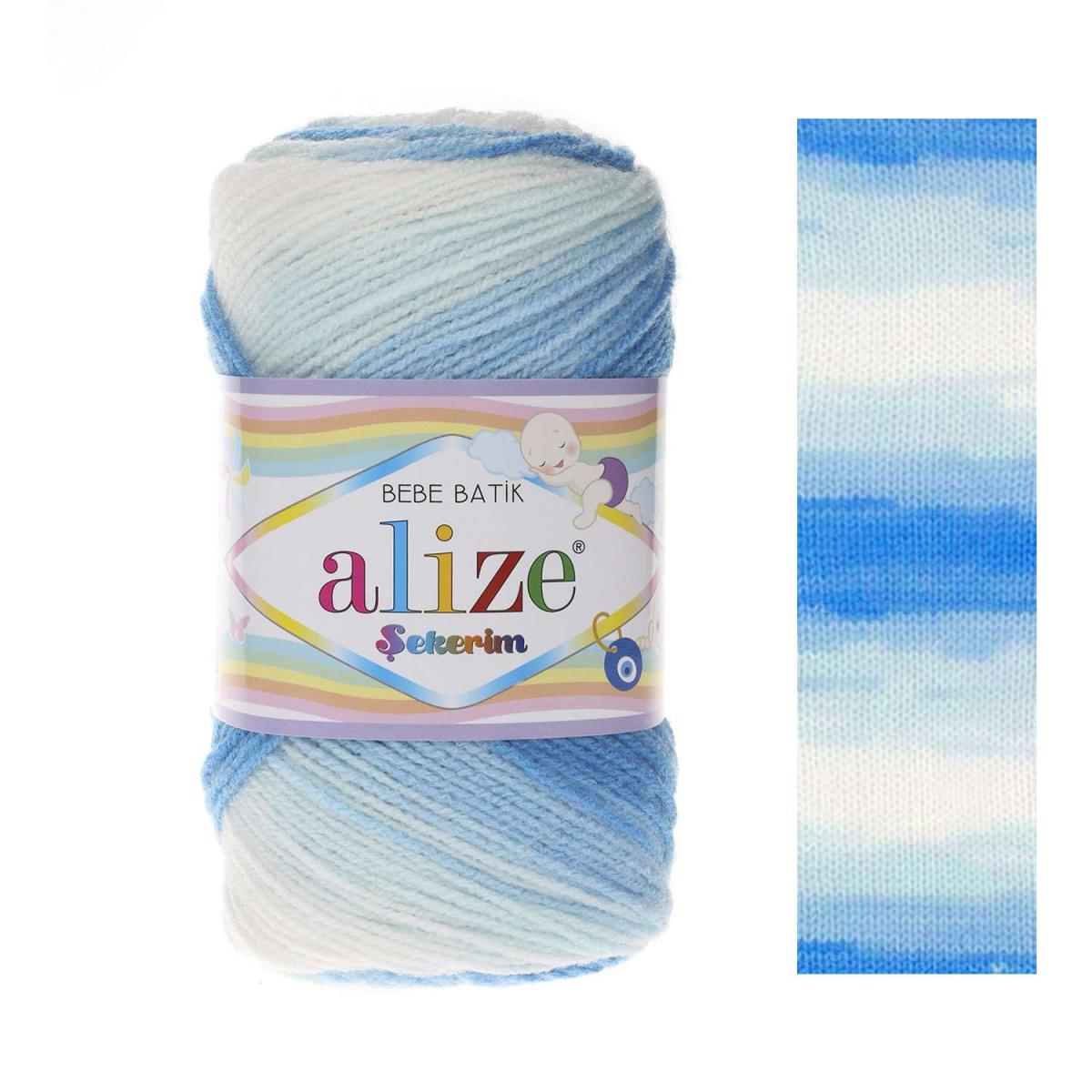 Пряжа Alize Sekerim Batik цвет 2130, Голубой