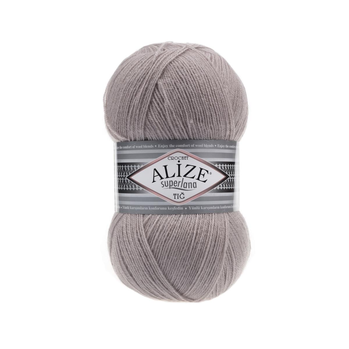 Пряжа Alize Superlana Tig цвет 652, Пепельный