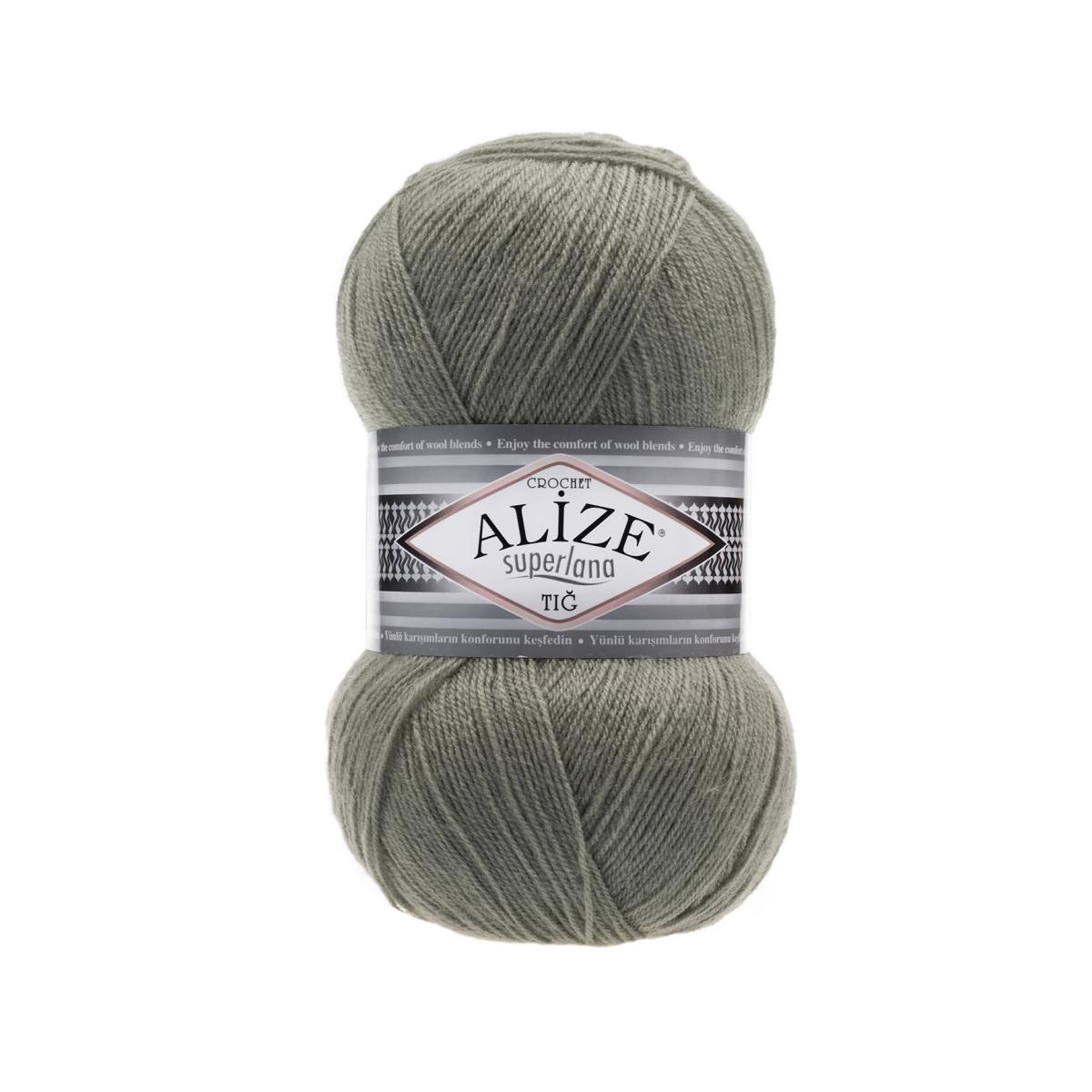 Пряжа Alize Superlana Tig цвет 138, Зеленый миндаль