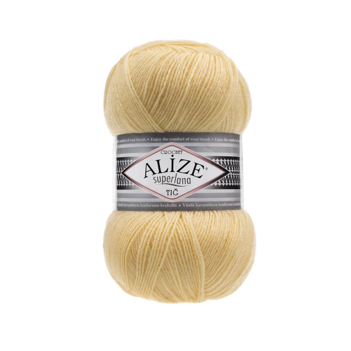 Пряжа Alize Superlana Tig цвет 187, Лимонный