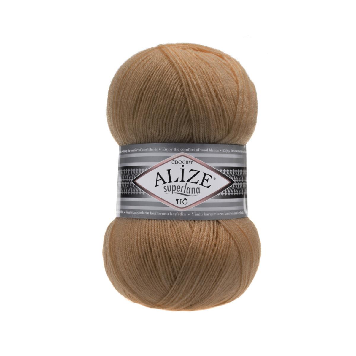 Пряжа Alize Superlana Tig цвет 499, Карамель