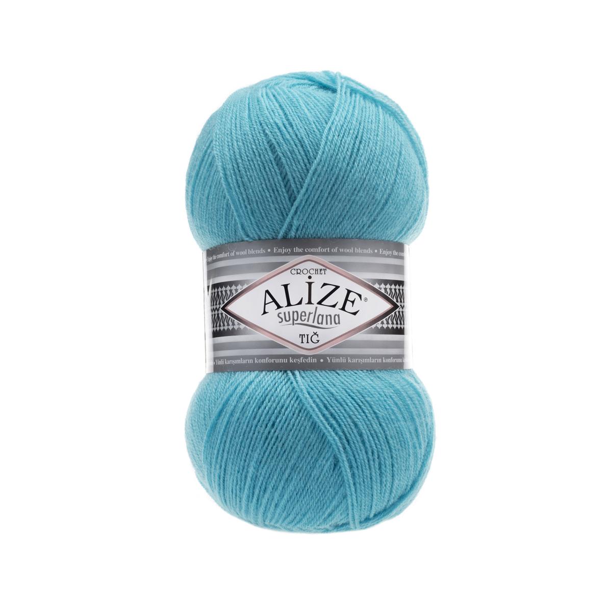 Пряжа Alize Superlana Tig цвет 467, Бирюзовый