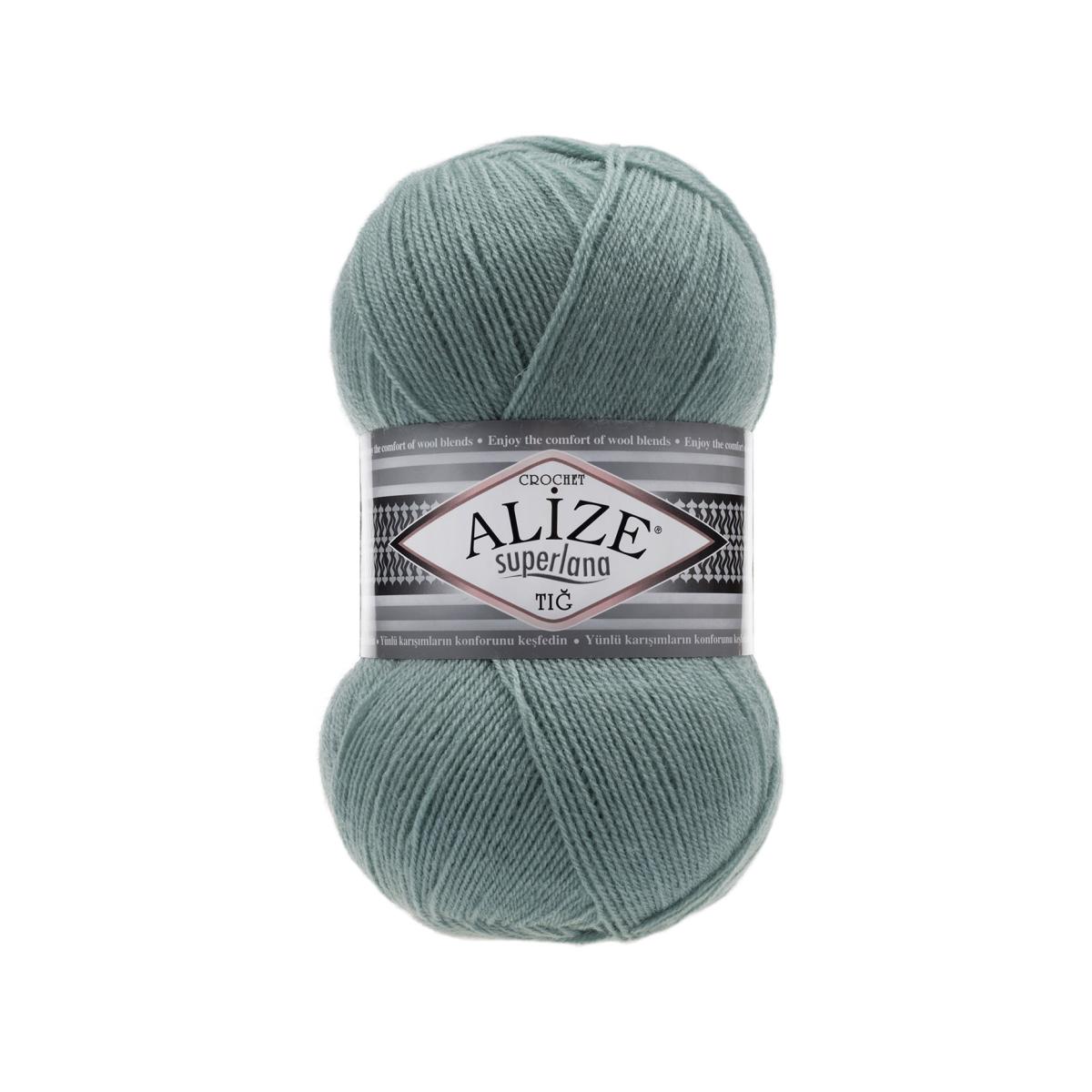 Пряжа Alize Superlana Tig цвет 463, Мята