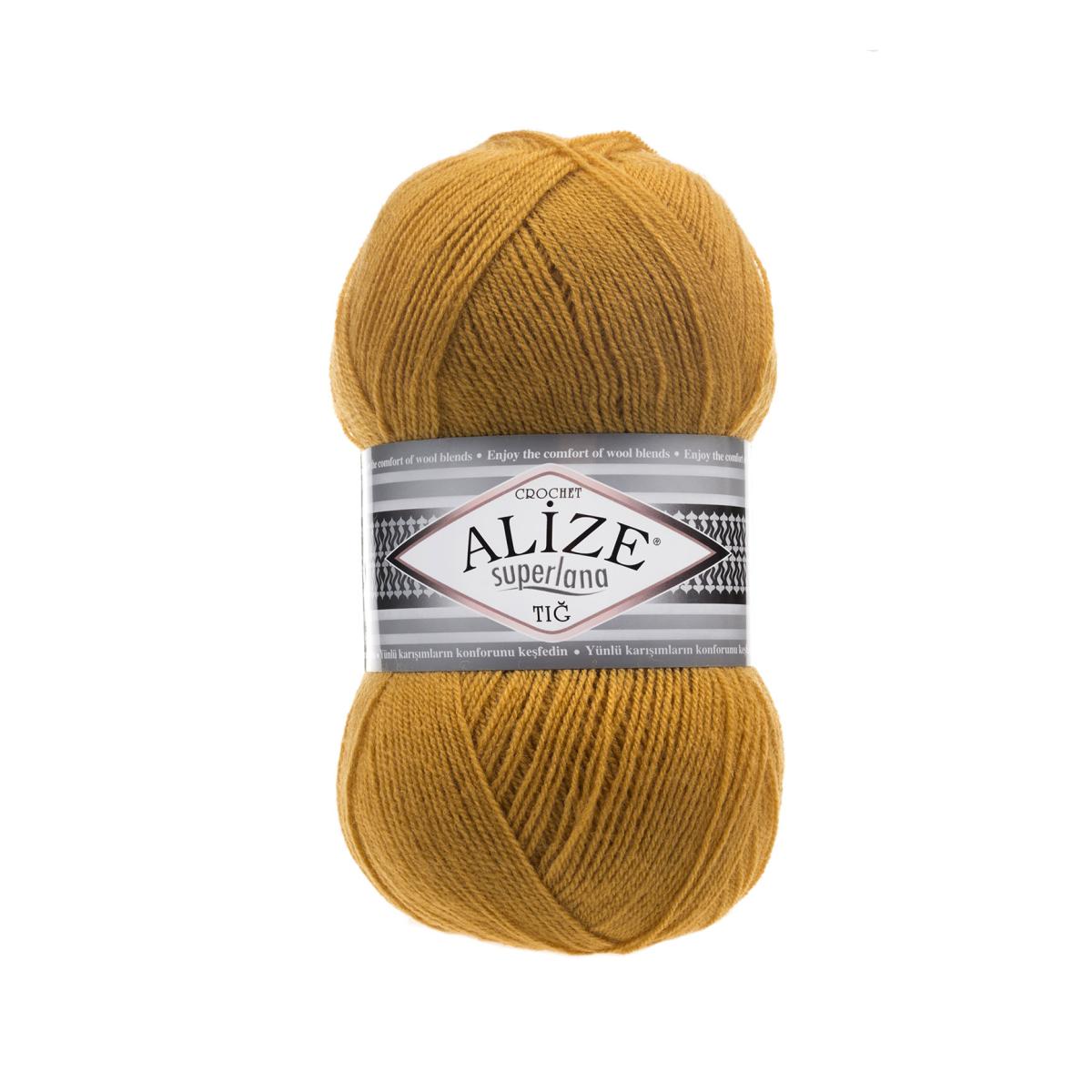 Пряжа Alize Superlana Tig цвет 02, Шафран