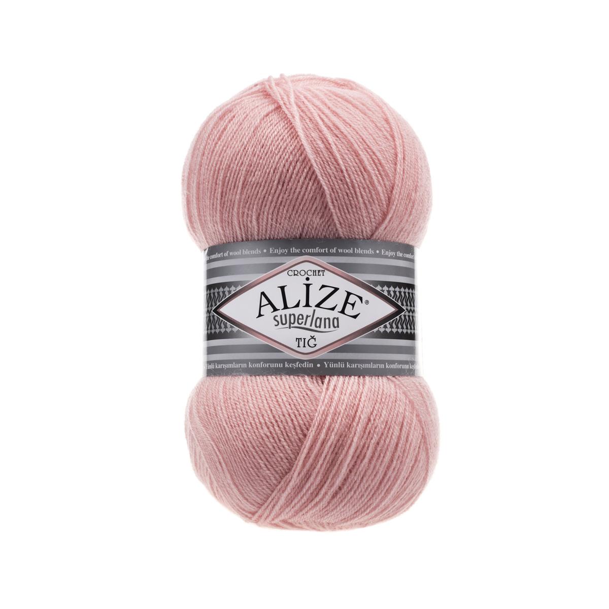 Пряжа Alize Superlana Tig цвет 363, Нежная роза