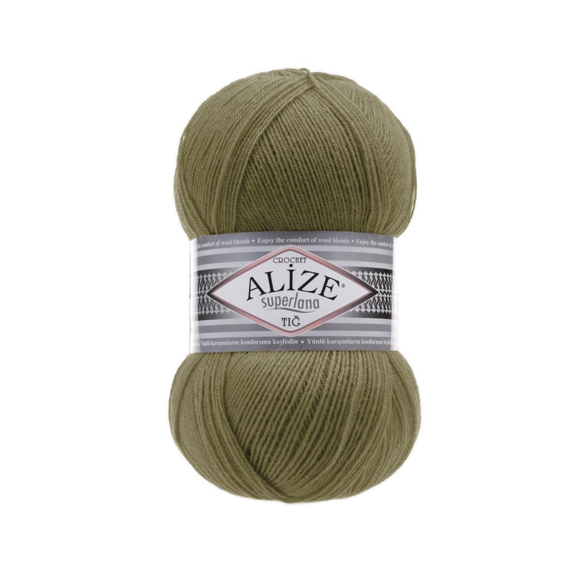 Пряжа Alize Superlana Tig цвет 345, Хаки