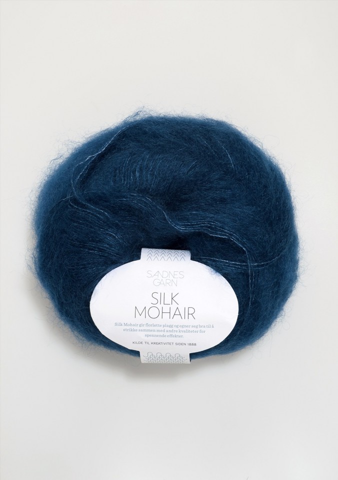 Пряжа Silk Mohair цвет 6863, Чернильно - синий 