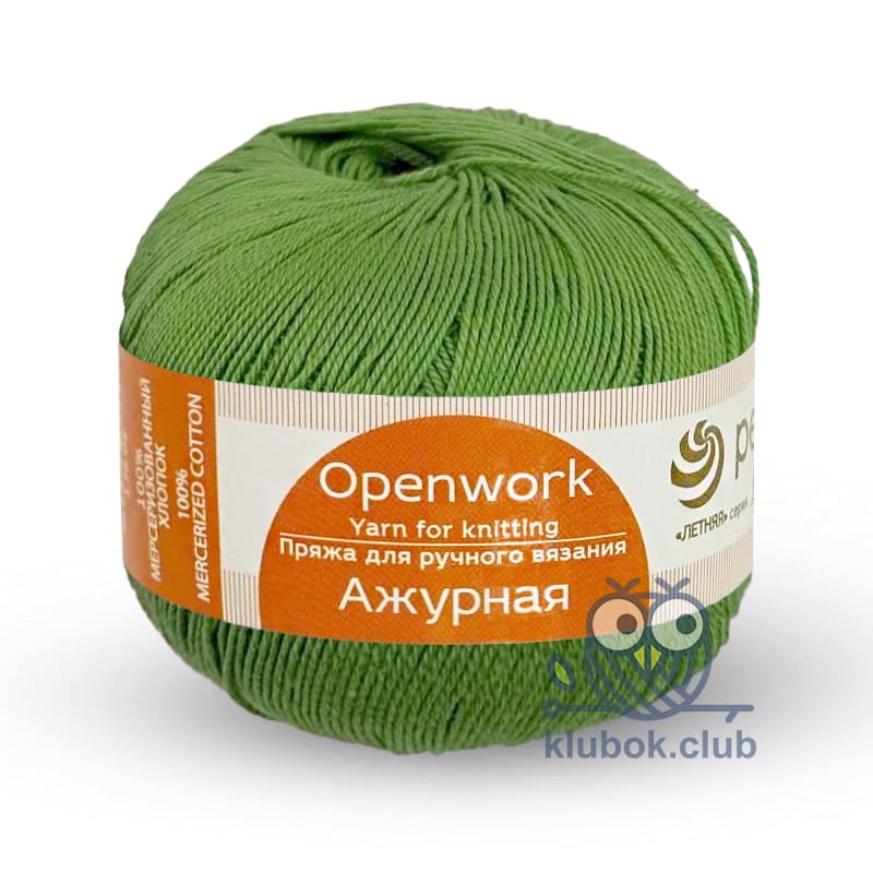 Моток пряжи Пехорка Ажурная цвет 65, Экзотика, 50 г / 280 м | 100% мерсеризованный хлопок