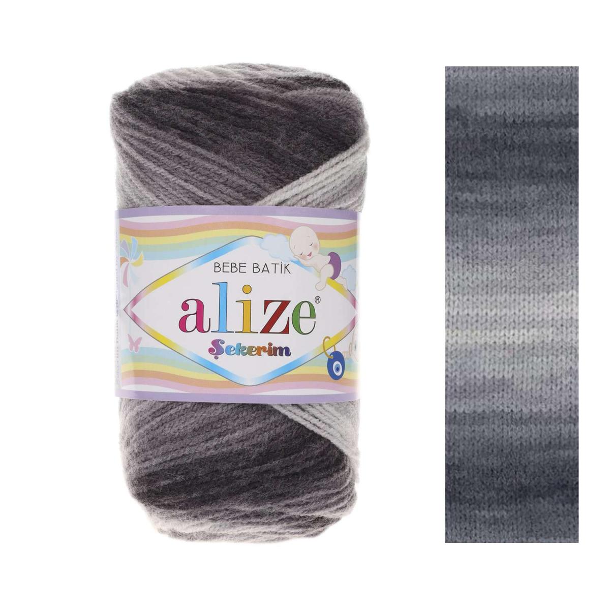 Пряжа Alize Sekerim Batik цвет 2881, Серый