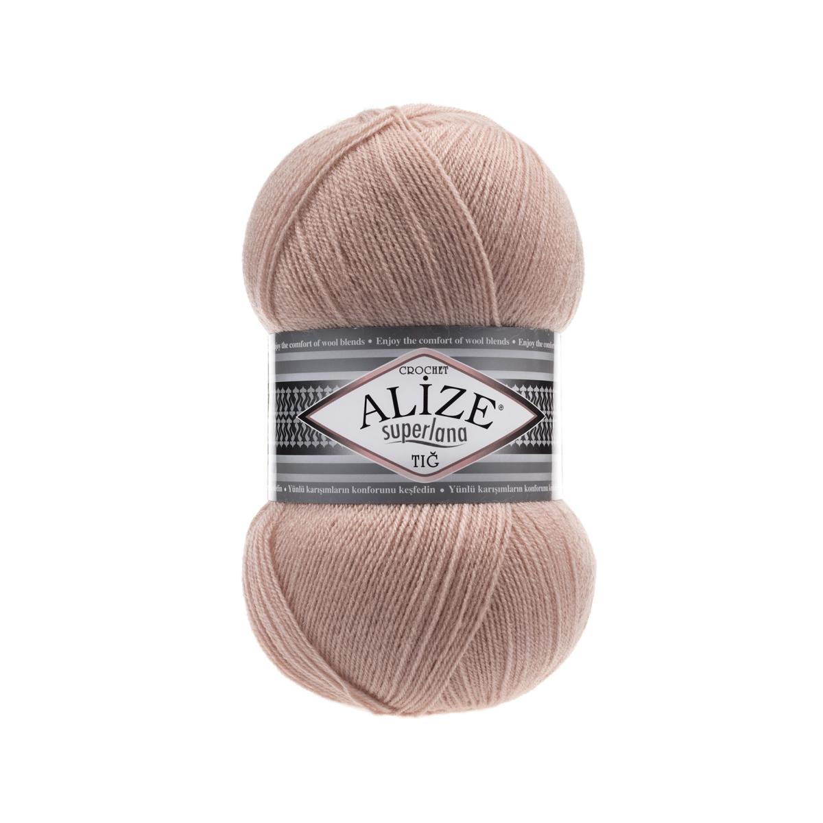 Пряжа Alize Superlana Tig цвет 404, Пудра