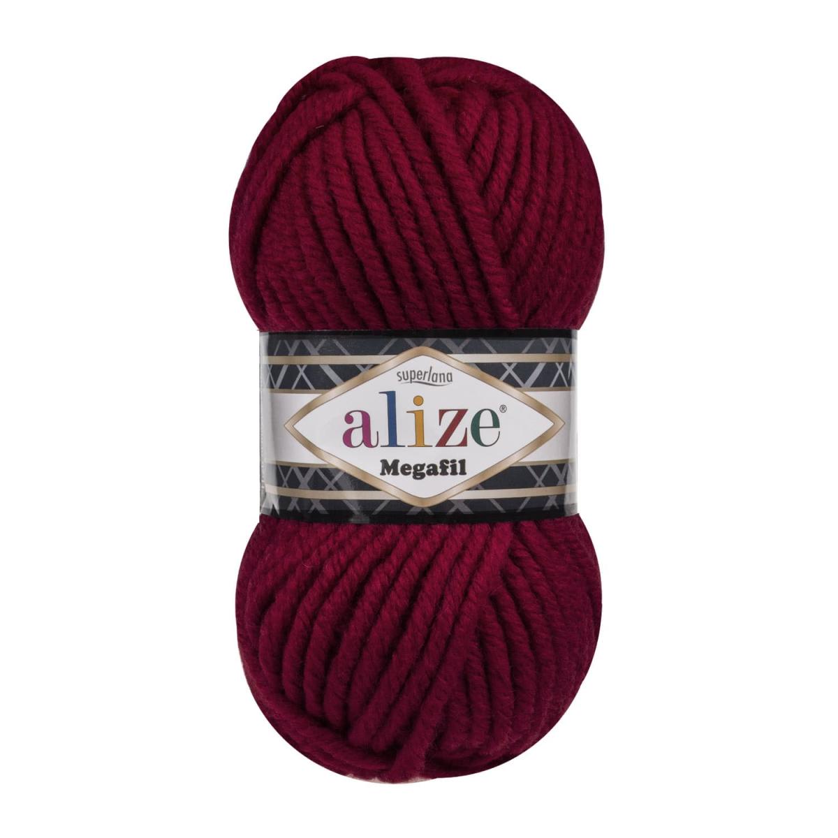 Пряжа Alize Superlana Megafil цвет 390, Вишня