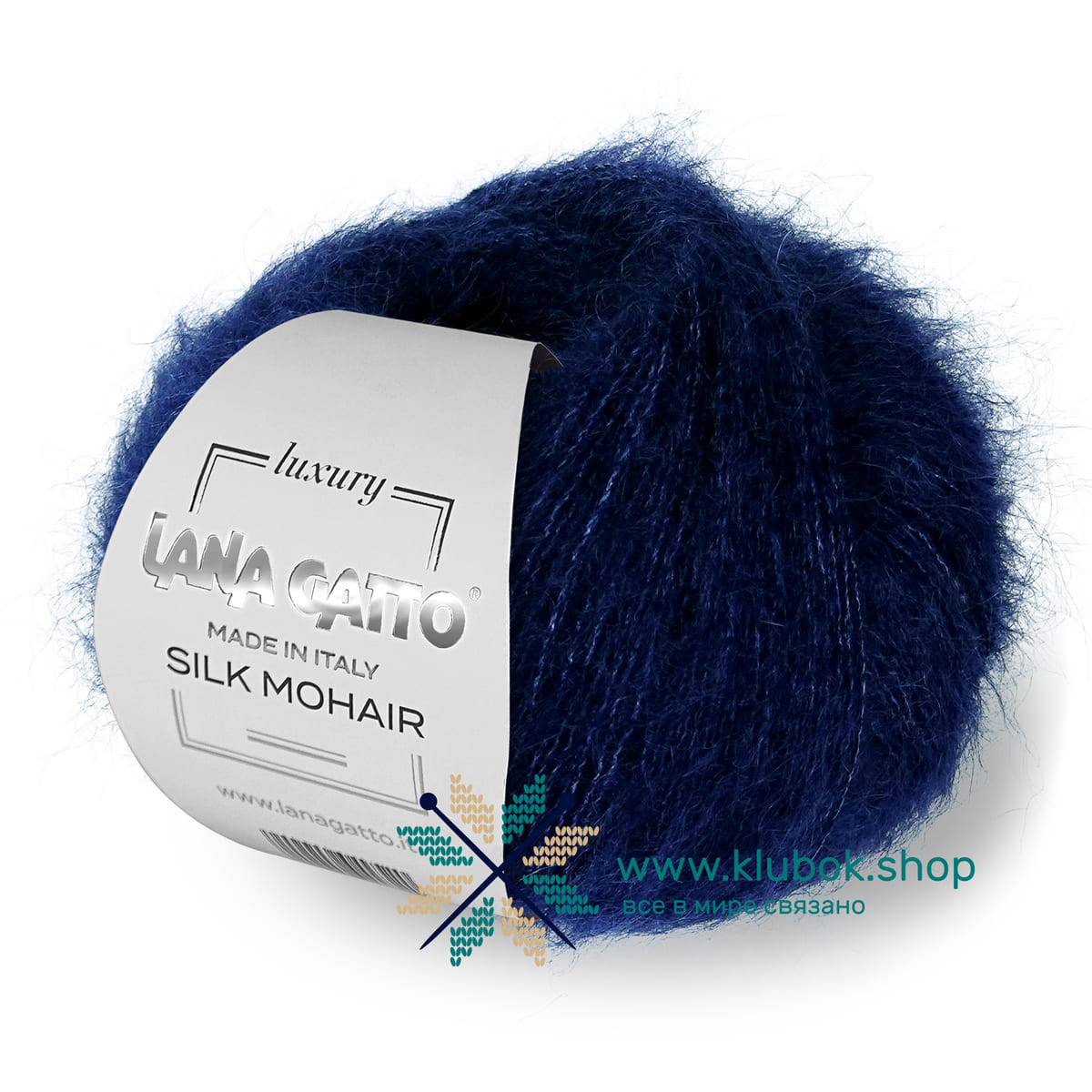 Пряжа Lana Gatto Silk Mohair цвет 6035, Синий