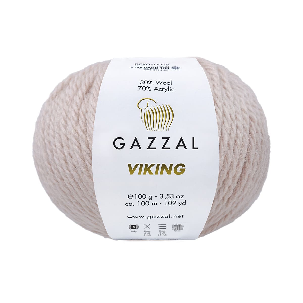Пряжа Gazzal Viking цвет 4003, Речной жемчуг