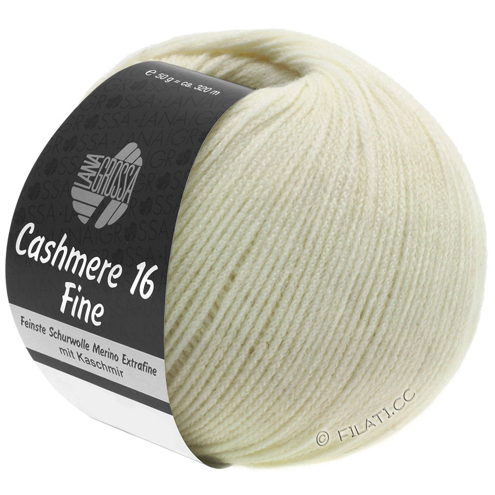 Пряжа Cashmere 16 Fine цвет 009, Чисто - белый