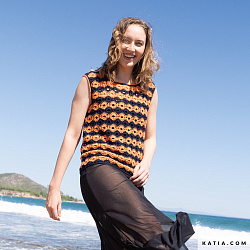 Обложка журнала Katia Crochet 121 — летние модели в стиле бохо-шик