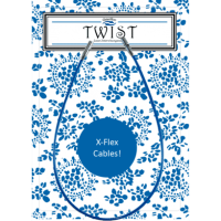 Леска 20 см. TWIST X-FLEX Blue, тип S для съемных спиц (Арт. 7608-S) от ChiaoGoo - купить по отличной цене!